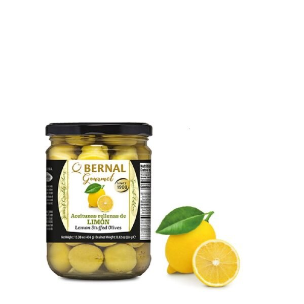 Alyvuogės žalios MANZANILLA įdarytos citrina, 436g.