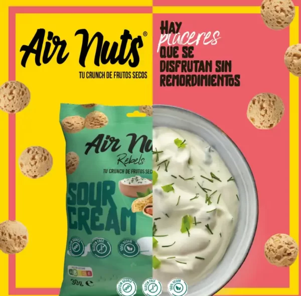 Air Nuts Žemės riešutai, grietinėlės skonio 30g.