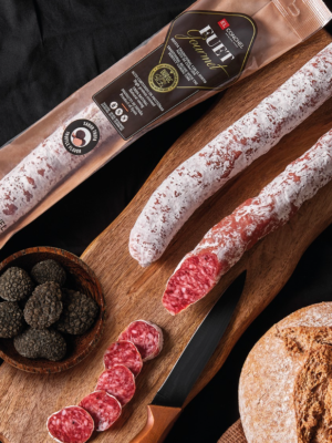 Vytinta dešra FUET su triufeliais , 160gr.