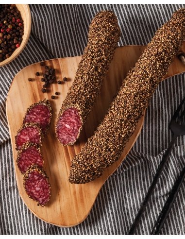 Vytinta dešra FUET Extra, paprikų apvalkale, 180g.