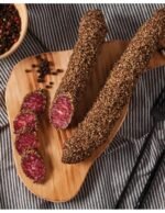 Vytinta dešra FUET Extra, juodųjų pipirų apvalkale, 180g.