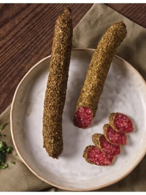 Vytinta dešra FUET Extra, žolelių apvalkale, 180g.