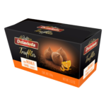 Šokoladiniai triufeliai su apelsinų skoniu, 100g.