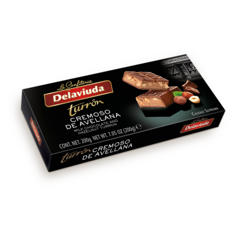 Kreminis lazdynų riešutų turronas, 200g.