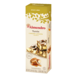 Migdolų ir karamelės turronas su sezamo sėklomis 75g.