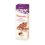 Šokoladinis turronas su migdolais ir lazdyno riešutais 100g.