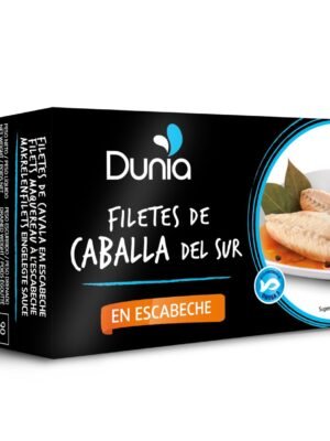 Skumbrės filė raudoname marinato padaže „Dunia“ 90 g