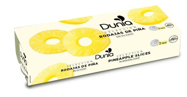 DUNIA ananasai savo sultyse, 3 × 227 g (pakuotė)